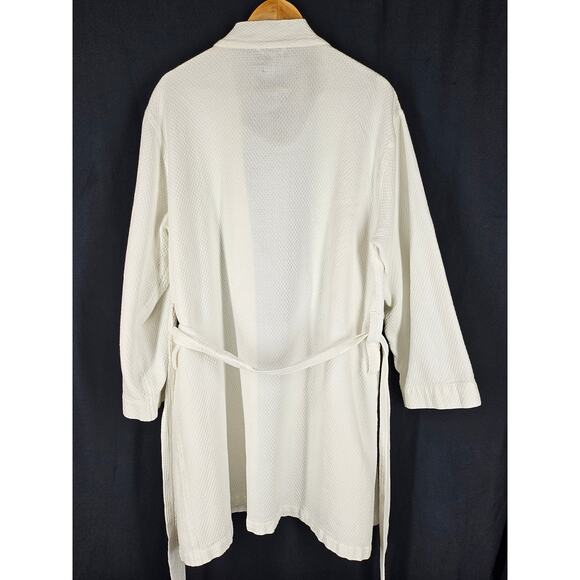 COYUCHI WOMEN'S 100% ORGANIC COTTON WHITE LONG SLEEVE ROBE SIZE LARGE - Picture 2 of 10